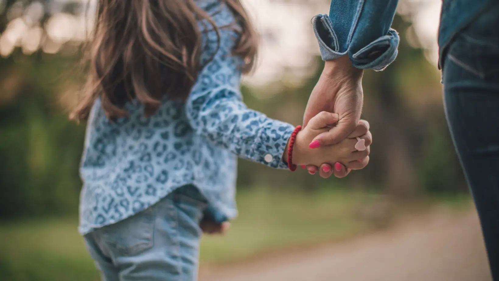 Holding hands in a natural setting