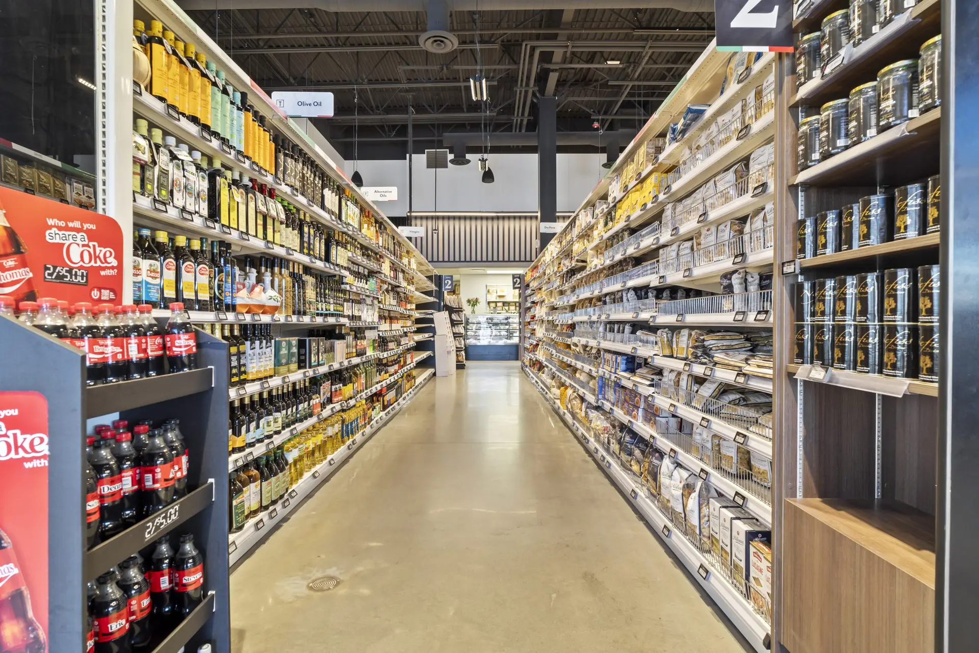Tesoro Italian Market grocery aisle