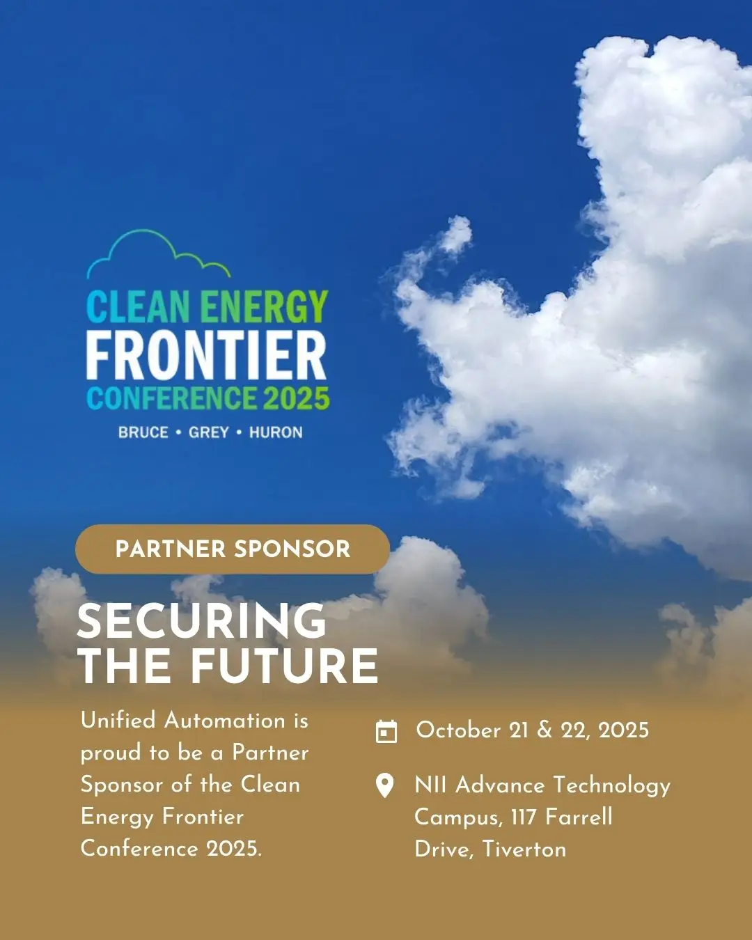 Clean Energy Frontier Conference sponsorship announcement