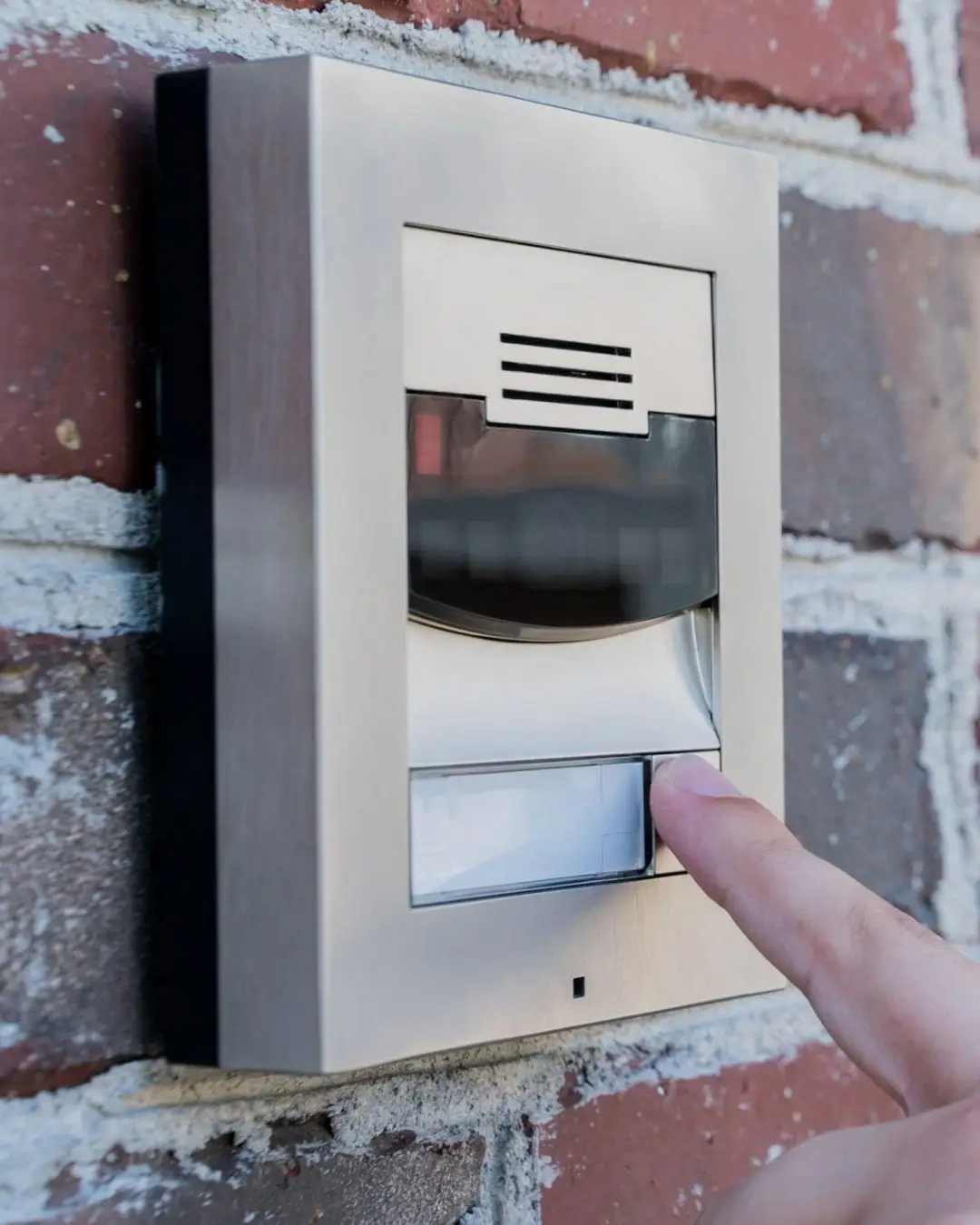Multi-Dwelling Buildings Modern doorbell with finger pressing